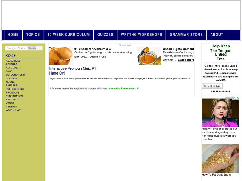 The Tongue Untied: Interactive Pronoun Quizzes Unknown Type The Tongue Untied: Interactive Pronoun Quizzes Unknown Type