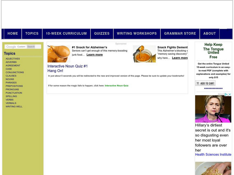 The Tongue Untied: Interactive Noun Quizzes Unknown Type The Tongue Untied: Interactive Noun Quizzes Unknown Type