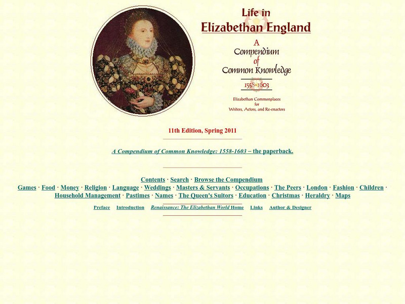 Elizabethan.org: Life in Elizabethan England Website for 9th - 10th ...