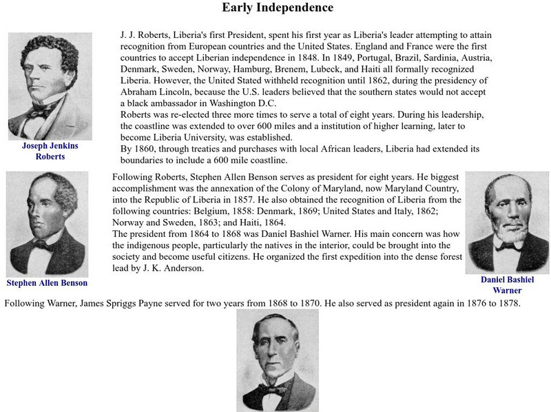 Denison University: Liberian History Early Independence Website Denison University: Liberian History Early Independence Website