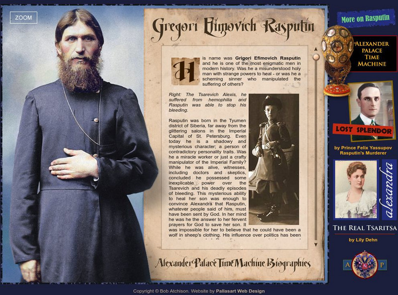 Palace Biographies: Rasputin Website Palace Biographies: Rasputin Website
