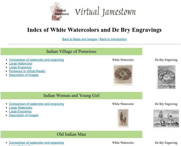 Virtual Jamestown: Index of White Watercolors and De Bry Engravings Website Virtual Jamestown: Index of White Watercolors and De Bry Engravings Website