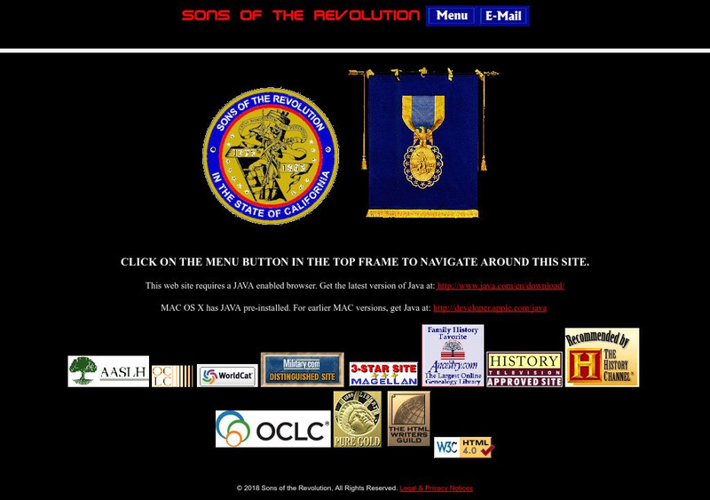 Sons of the Revolution: Colonial Uniforms Website