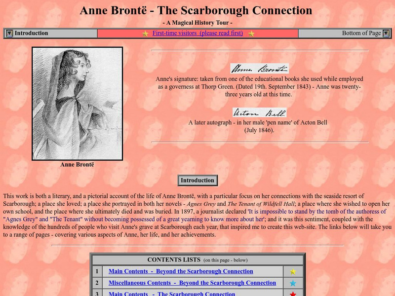 Anne Bronte the Scarborough Connection Website
