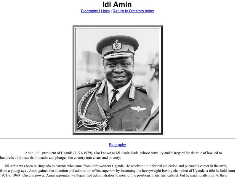 Dictators of the 20th Century: Idi Amin Handout Dictators of the 20th Century: Idi Amin Handout