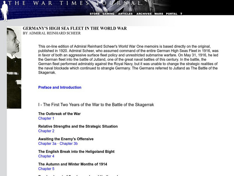 The War Times Journal: Germany's High Sea Fleet in the World War Primary The War Times Journal: Germany's High Sea Fleet in the World War Primary