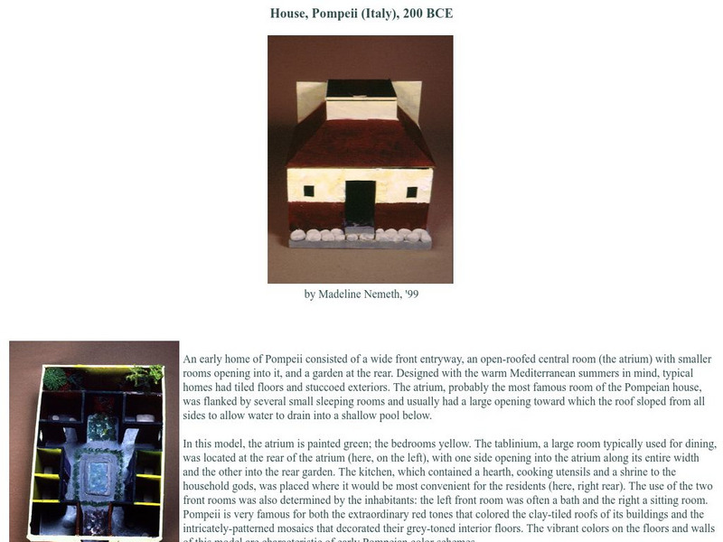 Smith College: Pompeian House Graphic