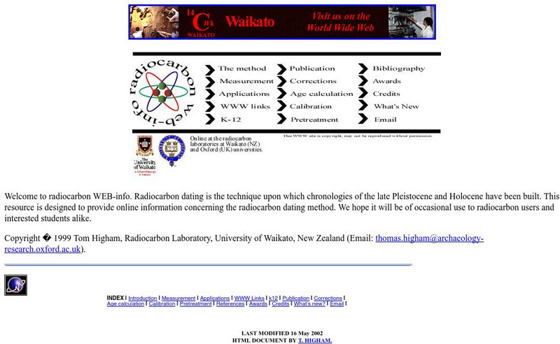 Radiocarbon Web Info. Website Radiocarbon Web Info. Website