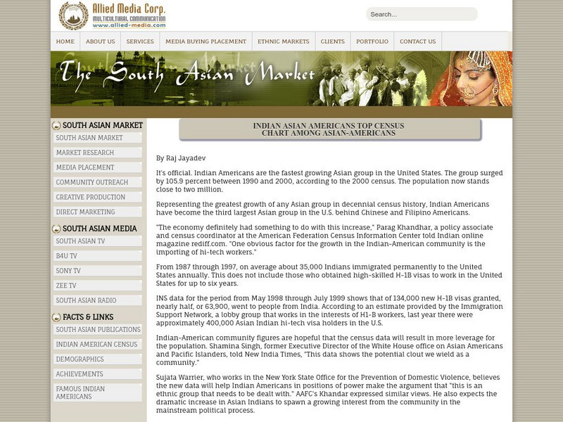 Indian Americans Top Census Chart Among Asian Americans Handout Indian Americans Top Census Chart Among Asian Americans Handout