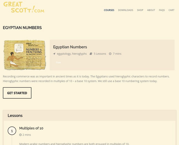 Great Scott!: Hieroglyphs Numbers Handout Great Scott!: Hieroglyphs Numbers Handout