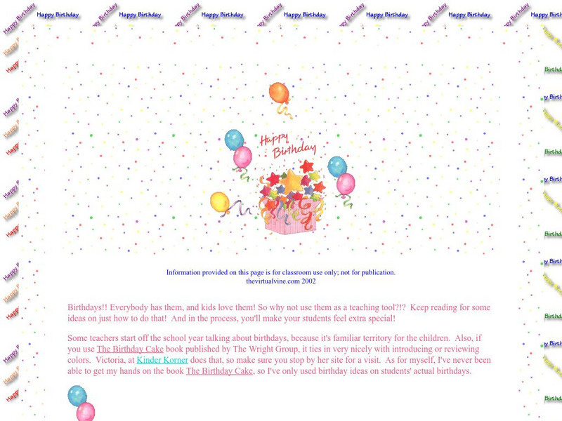 The Virtual Vine: Birthdays Website The Virtual Vine: Birthdays Website