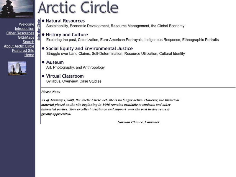 University of Connecticut: Arctic Circle Website University of Connecticut: Arctic Circle Website
