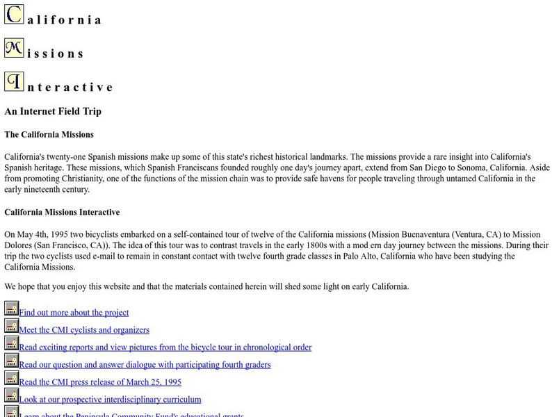 California Missions Interactive Website California Missions Interactive Website