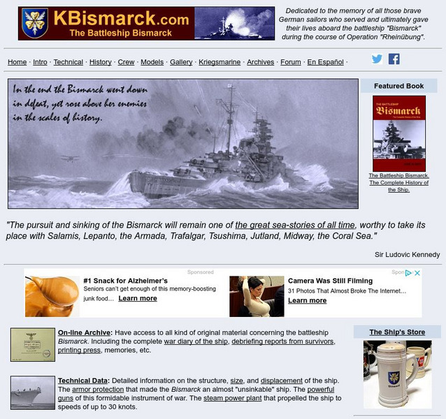 K Bismarck: Battleship Bismarck Website