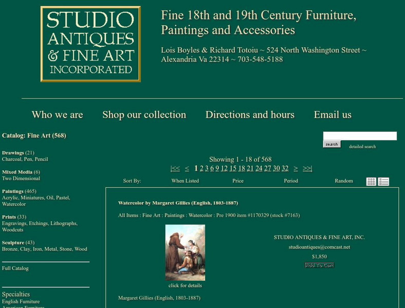 Studio Antiques and Fine Art Incorporated Activity Studio Antiques and Fine Art Incorporated Activity