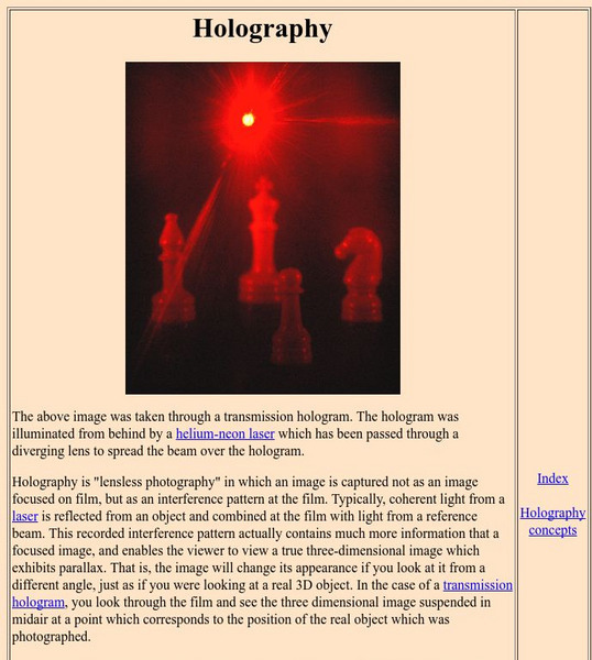 Georgia State University: Hyper Physics: Holography Handout Georgia State University: Hyper Physics: Holography Handout