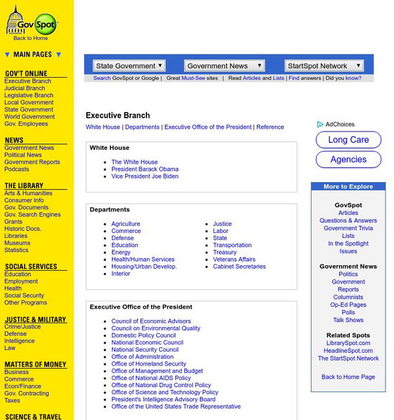 Govspot Executive Branch Website Govspot Executive Branch Website