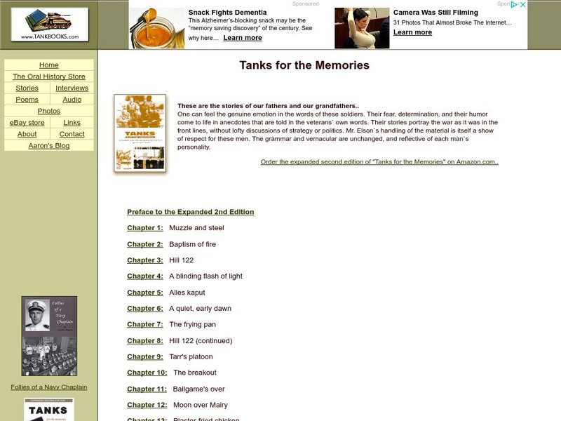 Tanks for the Memories: Oral History of the Tankers Primary Tanks for the Memories: Oral History of the Tankers Primary