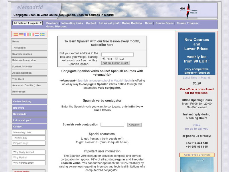 Conjugate Spanish Verbs Online Unit Plan Conjugate Spanish Verbs Online Unit Plan