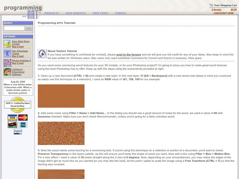 Programming Art: Photoshop Wood Texture Tutorial Interactive Programming Art: Photoshop Wood Texture Tutorial Interactive