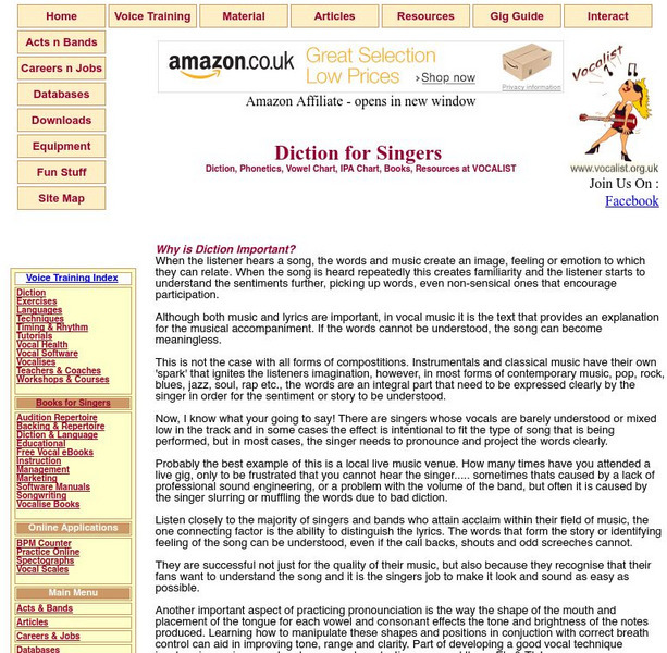 Diction for Singers Website Diction for Singers Website