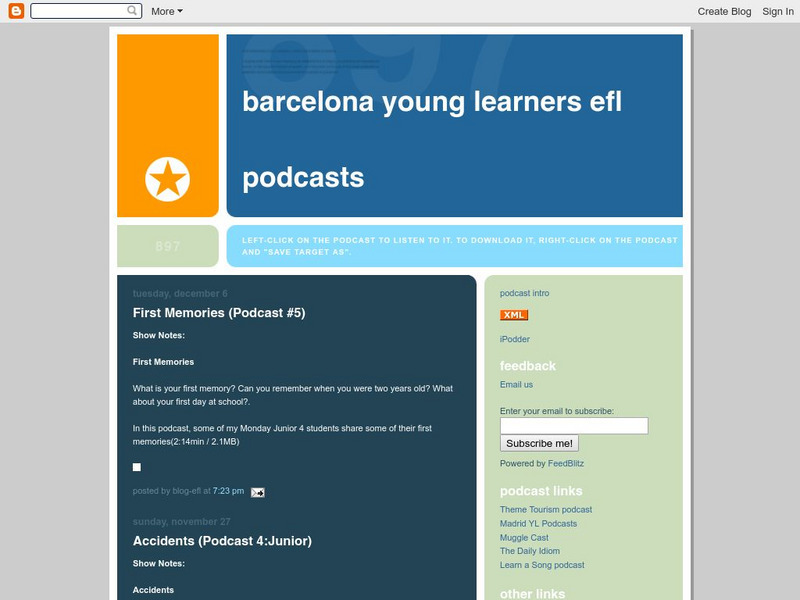 Barcelona Young Learners Efl Podcast Audio Barcelona Young Learners Efl Podcast Audio