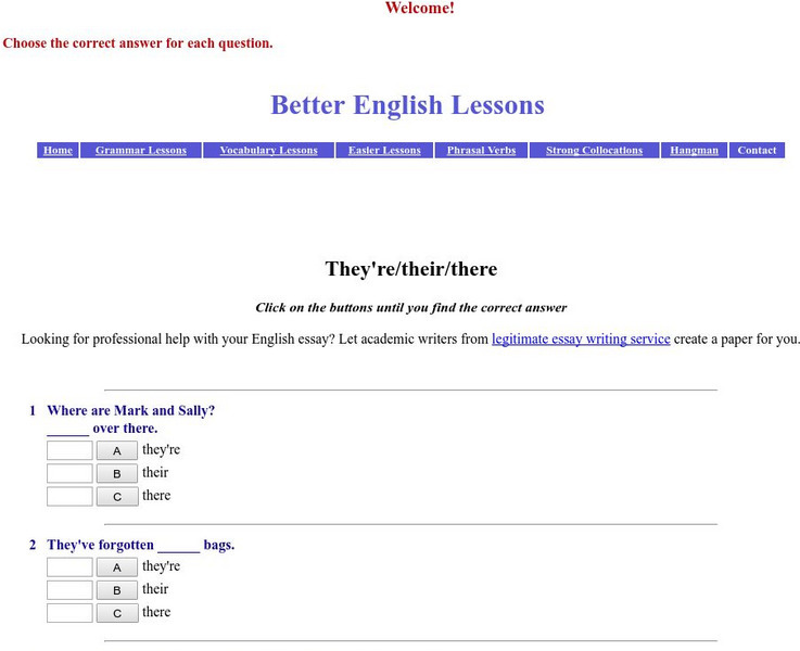 Pearson and Caroline Brown: Better English Lessons: There There Unknown Type Pearson and Caroline Brown: Better English Lessons: There There Unknown Type