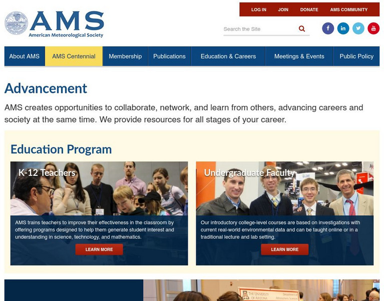 American Meteorological Society: Advancement: Education Program Website American Meteorological Society: Advancement: Education Program Website