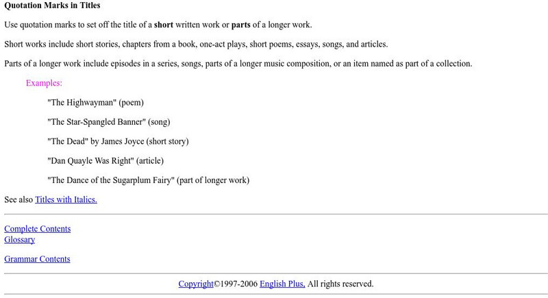 Quotation Marks With Slang: Rules for Use Handout Quotation Marks With Slang: Rules for Use Handout