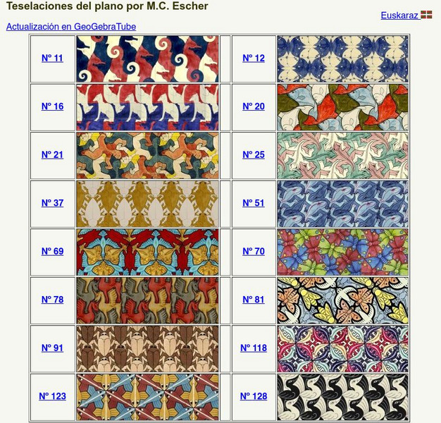 Gobierno De Navarra: Teselaciones Del Plano Por m.c. Escher Activity