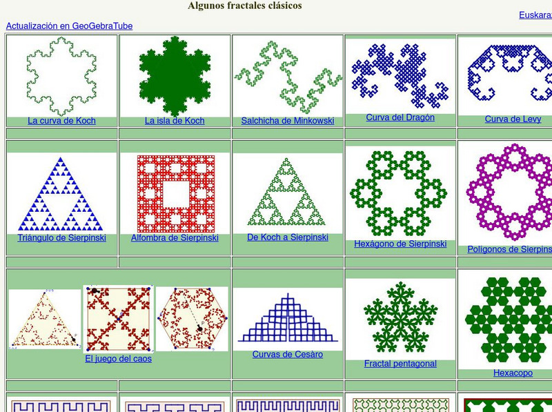 Gobierno De Navarra: Algunos Fractales Lineales Activity Gobierno De Navarra: Algunos Fractales Lineales Activity