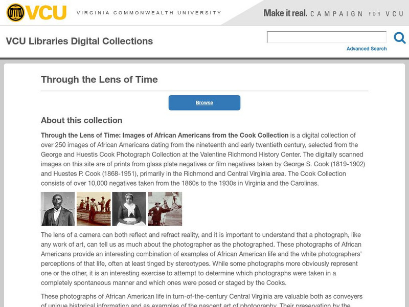 Vcu Digital Libraries Collections: Through the Lens of Time Website Vcu Digital Libraries Collections: Through the Lens of Time Website