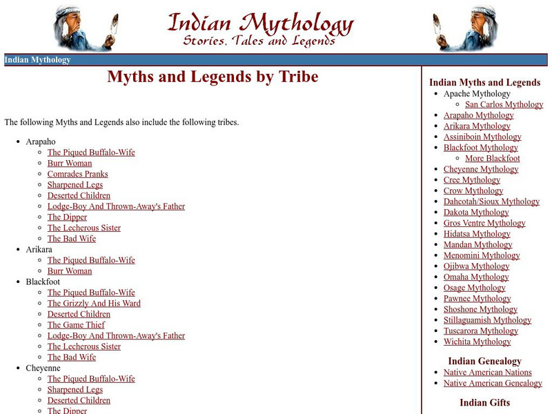 Indian Mythology: Myths and Legends of Arapaho Website Indian Mythology: Myths and Legends of Arapaho Website