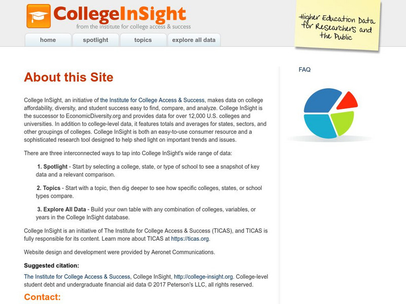 The Institute for College Access & Success: College in Site Website The Institute for College Access & Success: College in Site Website