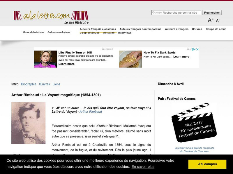 A La lettre.com: Arthur Rimbaud Website A La lettre.com: Arthur Rimbaud Website