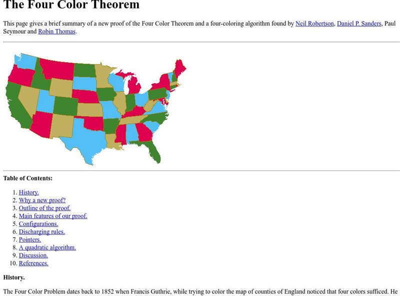 Georgia Tech: The Four Color Theorem Activity Georgia Tech: The Four Color Theorem Activity