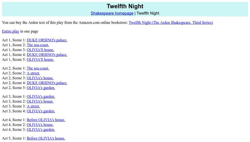 Mit: The Complete Works of William Shakespeare: Twelfth Night eBook Mit: The Complete Works of William Shakespeare: Twelfth Night eBook