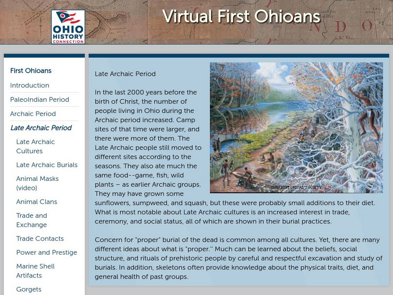 Ohio Historical Society: Late Archaic Period Graphic Ohio Historical Society: Late Archaic Period Graphic