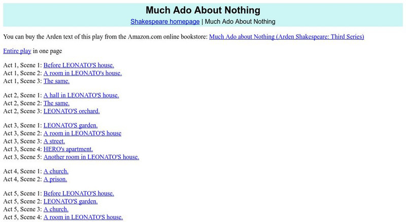 Mit: The Complete Works of William Shakespeare: Much Ado About Nothing eBook Mit: The Complete Works of William Shakespeare: Much Ado About Nothing eBook