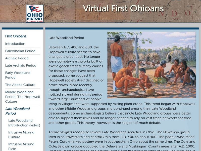 Ohio Historical Society: Late Woodland Period Graphic Ohio Historical Society: Late Woodland Period Graphic