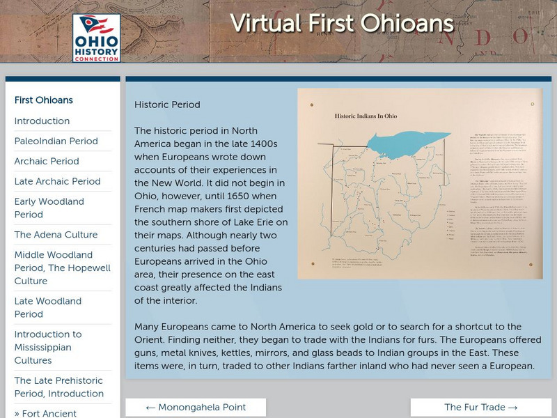 Ohio Historical Society: Historic Period Graphic Ohio Historical Society: Historic Period Graphic