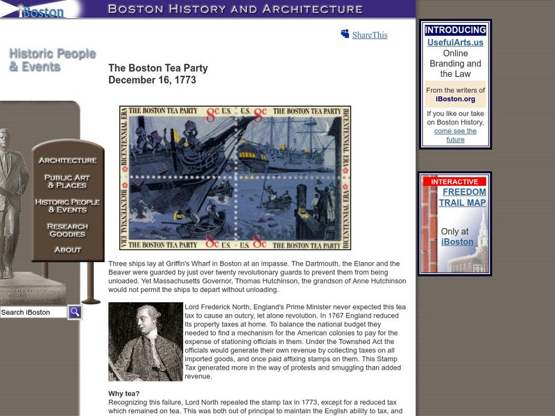 Boston History and Architecture: Boston Tea Party Activity Boston History and Architecture: Boston Tea Party Activity