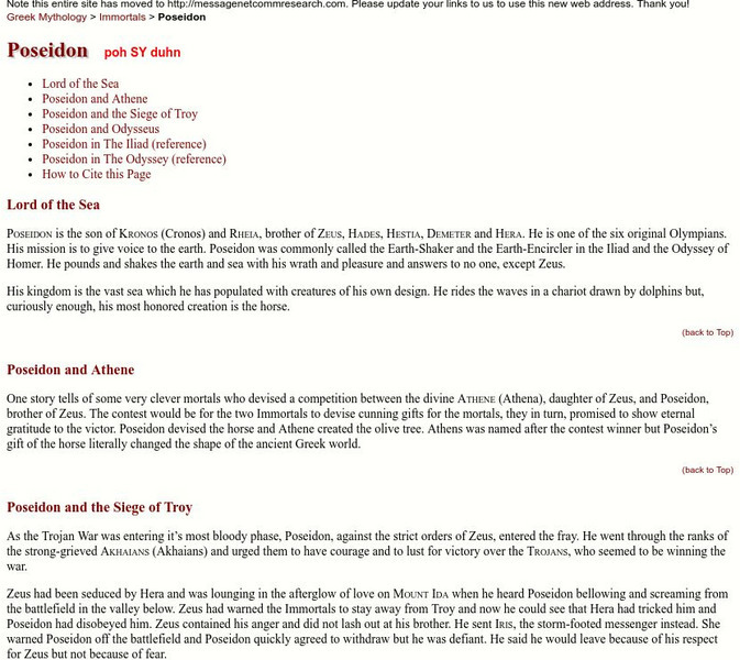 Poseidon: God of the Sea Website Poseidon: God of the Sea Website