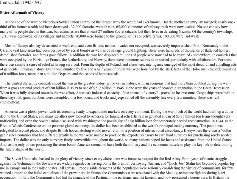 St. Martin: Iron Curtain 1945 1947 Handout St. Martin: Iron Curtain 1945 1947 Handout