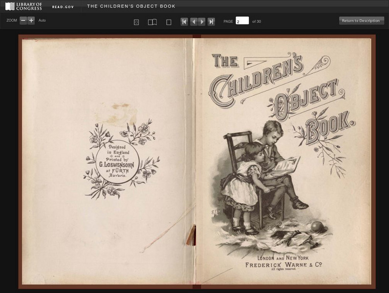 Classic Books: The Children's Object Book [From 188?] eBook