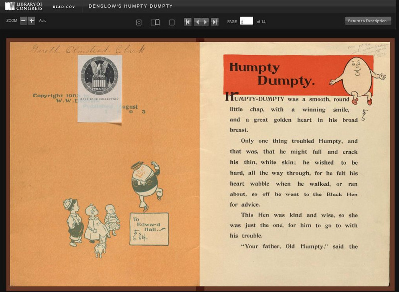 Library of Congress: Classic Books: W. W. Denslow: Humpty Dumpty eBook