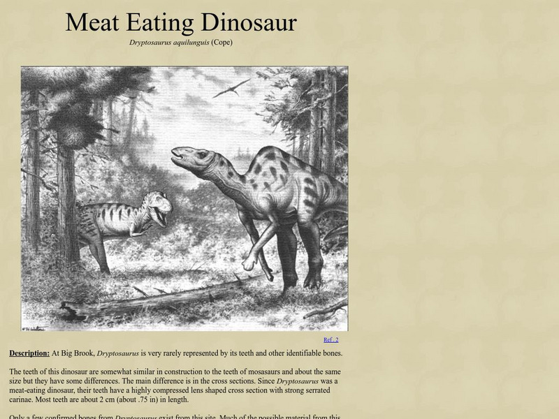 New Jersey Fossils: Meat Eating Dinosaur Dryptosaurus Website