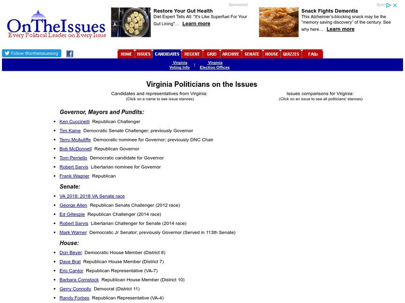 On the Issues: Virginia Website On the Issues: Virginia Website