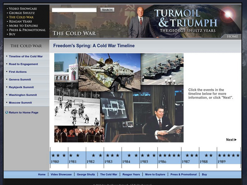 Turmoil and Triumph: The George Shultz Years: Cold War Timeline Graphic Turmoil and Triumph: The George Shultz Years: Cold War Timeline Graphic