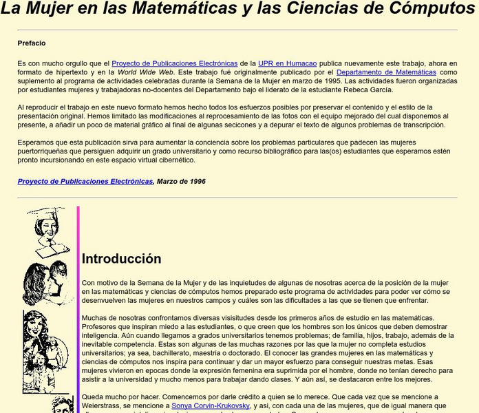 Upr Humacao: La Mujer en Las Matematicas Y Las Ciencias De Computos Handout